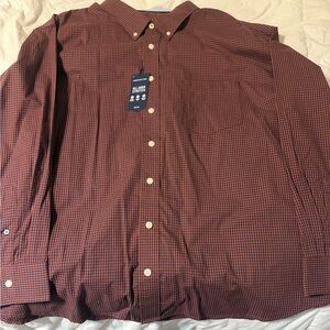 Izod Men's Red Check Button-Down Shirt